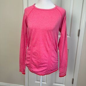 Athleta Womens Fastest Track Ruched Long Sleeve Athletic Top W/ Thumbholes